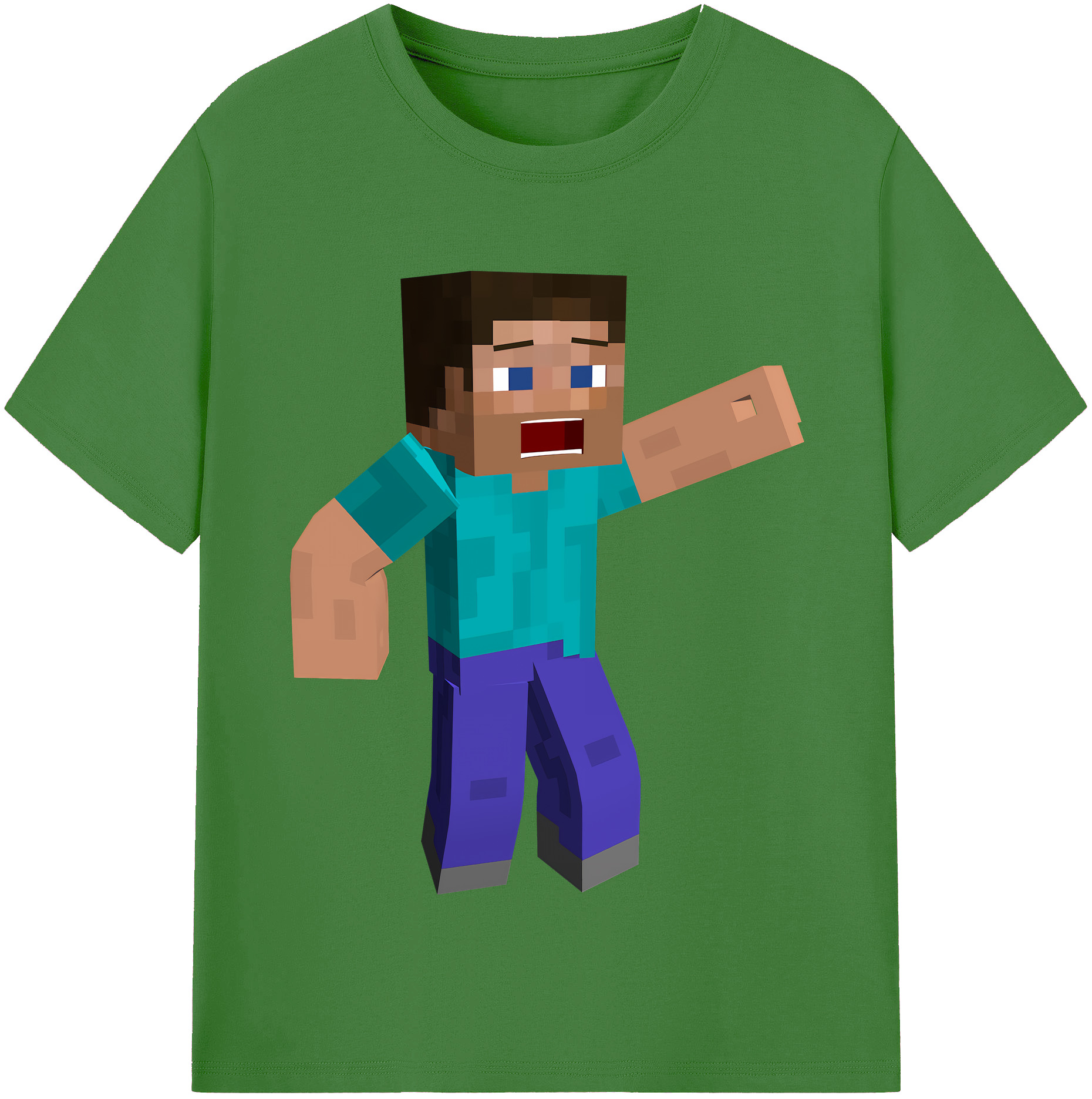（画像用） マインクラフト ブロックの世界 Minecraft MC Block world レディースカジュアルプリントTシャツ（綿100％）